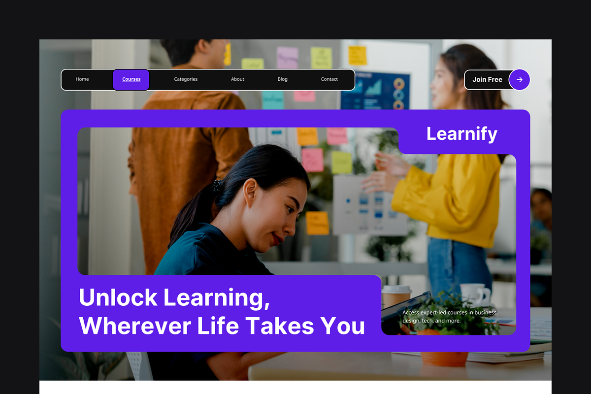 Figma Online Class Landing Page, a Landing Page Template by Musara (Photo 3 of 6)