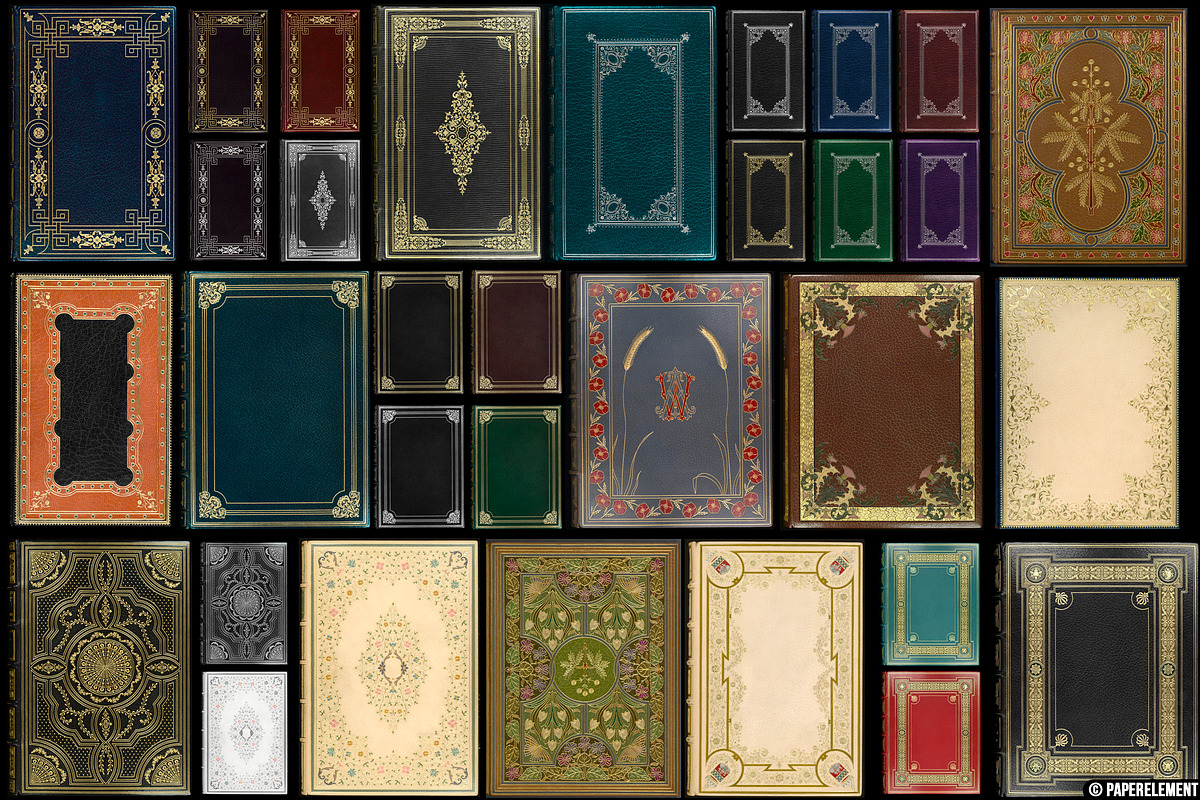 101 High-Res Antique Book Covers, a Texture Graphic by Paper Element | Creative Market for Free Printable Miniature Book Covers
