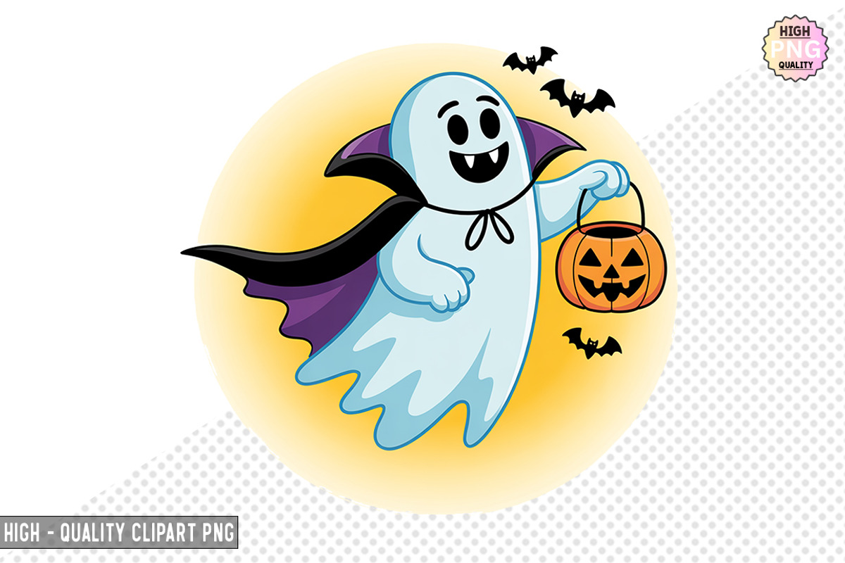 Halloween Ghost Clipart Bundle, a Graphic by crative8112 (Photo 10 of 11)