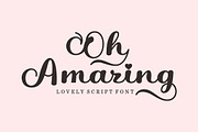 Oh Amazing Font, a Script Font by Bosstype Studio (Thumbnail 1 of 8)