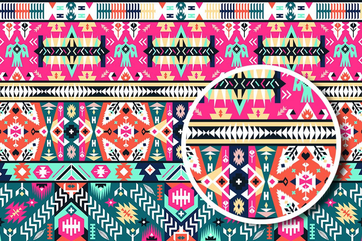 Geometric Boho Aztec Patterns, a Pattern Graphic by tomuato (Photo 3 of 4)