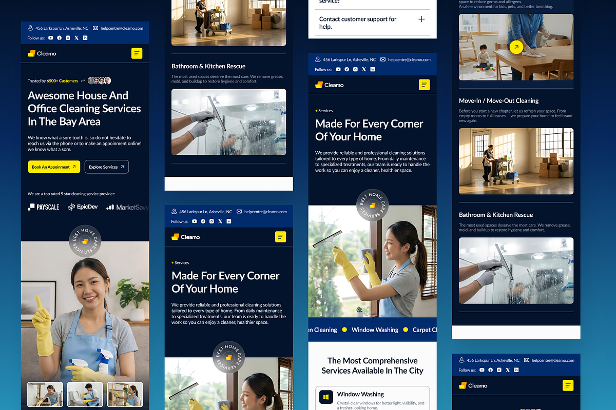 Cleamo - Home Care Service Website, a Landing Page Template by SLAB! Design (Photo 5 of 5)