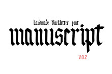 Handmade blackletter font