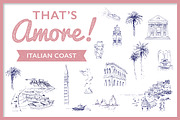 Italian Coast Wallpaper Pattern, an Illustration by dear uncle (Thumbnail 1 of 3)