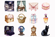 Watercolor Day & Midnight Clipart, an Illustration by Design Market (Thumbnail 4 of 5)