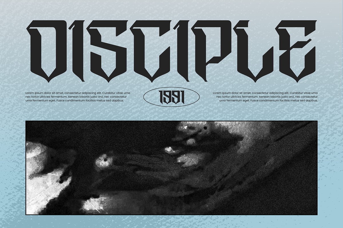 Taeob Gothic - Logo Blackletter Font, a Blackletter Font by Nirmana Visual (Photo 8 of 15)