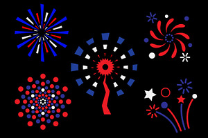 Independence Day Fireworks SVG