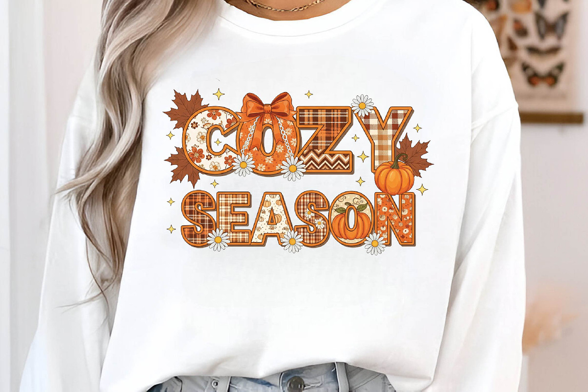 Cozy Season png, Preppy Fall Vibes, an Illustration by CreationArt (Photo 4 of 5)
