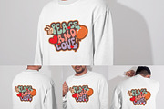 Peace and Love T-Shirt Design, an Object Illustration by Ahluva Studio (Thumbnail 1 of 7)