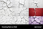 Cracking paint on wall. 53 images, a Texture Graphic by Handmadefont (Thumbnail 4 of 12)