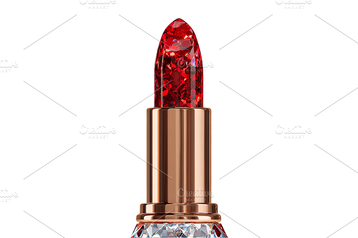 Red Diamond Lips and Lipstick PNG, an Object Graphic by Watercolor_Vector Graphic (Photo 3 of 14)