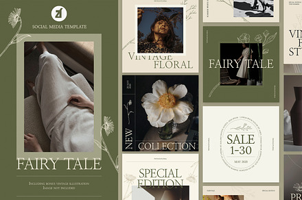 Fairy tales social media template