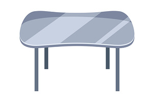 Table furniture of wood, interior, an Object Illustration by the8monkey