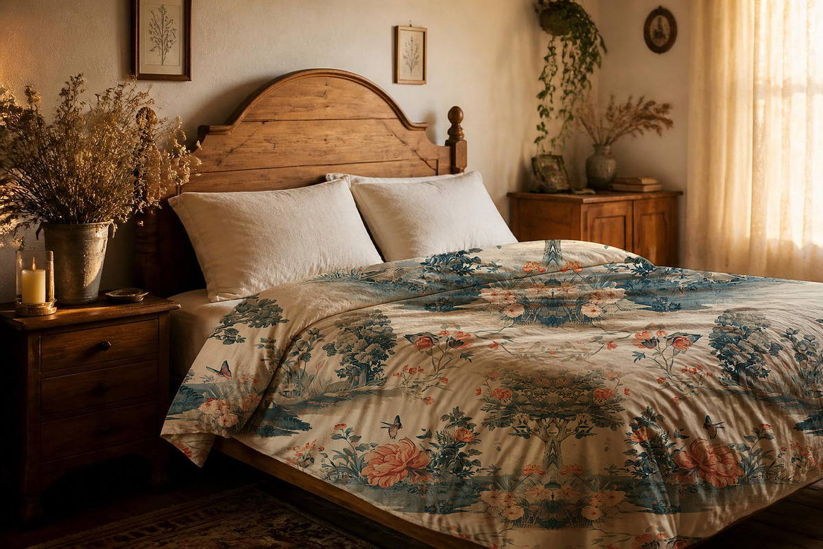 Rustic Bedroom Mockup PSD, a Household Mockup by elfy creative (Photo 4 of 4)