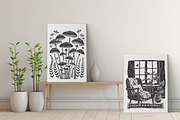 160 Cottagecore Linocut Collection, an Object Graphic by DariSmartArt (Thumbnail 5 of 20)