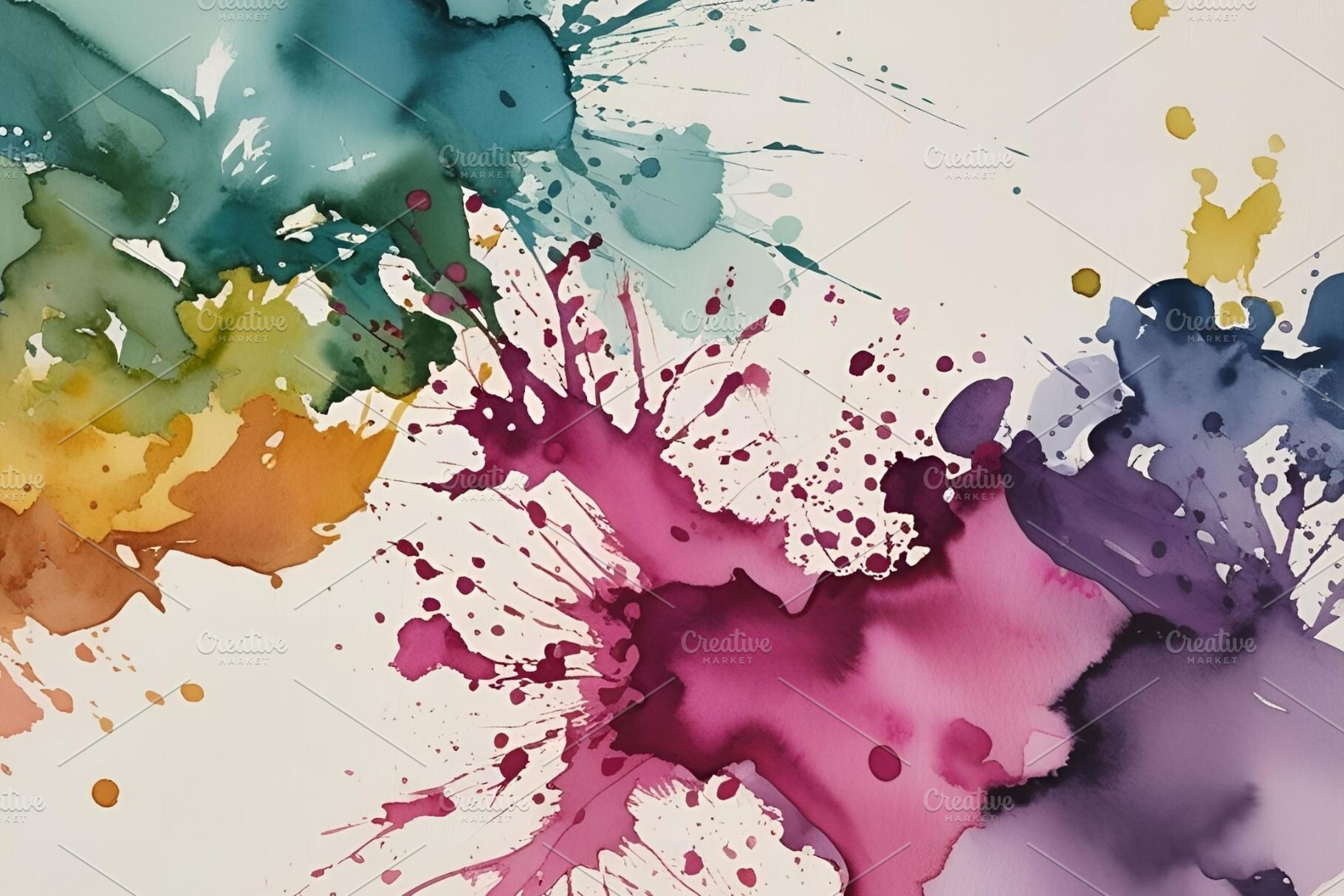 Colorful splash Abstract watercolor, an Abstract Photo by ComfortQ