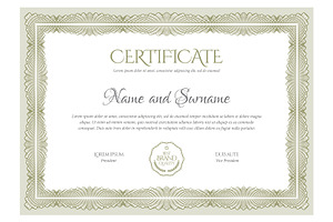 Certificate388. Diploma template