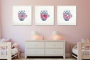 8 pink folk flower in cup print, a Decorative Illustration by ARTOZEN DIGITAL (Thumbnail 7 of 10)