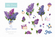 Lilac. Watercolor, a Decorative Illustration by Ekaterina Mikheeva (Thumbnail 2 of 6)