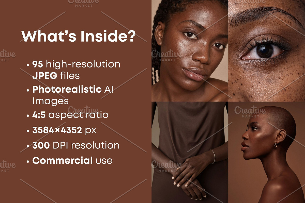 Melanin Rich Skin Stock Photos, a Beauty & Fashion Photo by Selenique Studio (Photo 2 of 10)