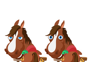 Series Images With Brown Horse