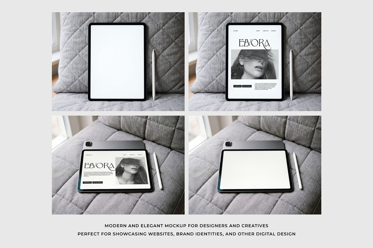 Elvora - iPad Device Mockup Bundle, an iPad Mockup by Heinzel Std Mockup (Photo 4 of 14)