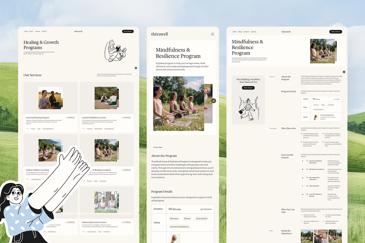 Therawell Wellness & Therapy Framer, a HTML Template by peterdraw (Photo 3 of 5)