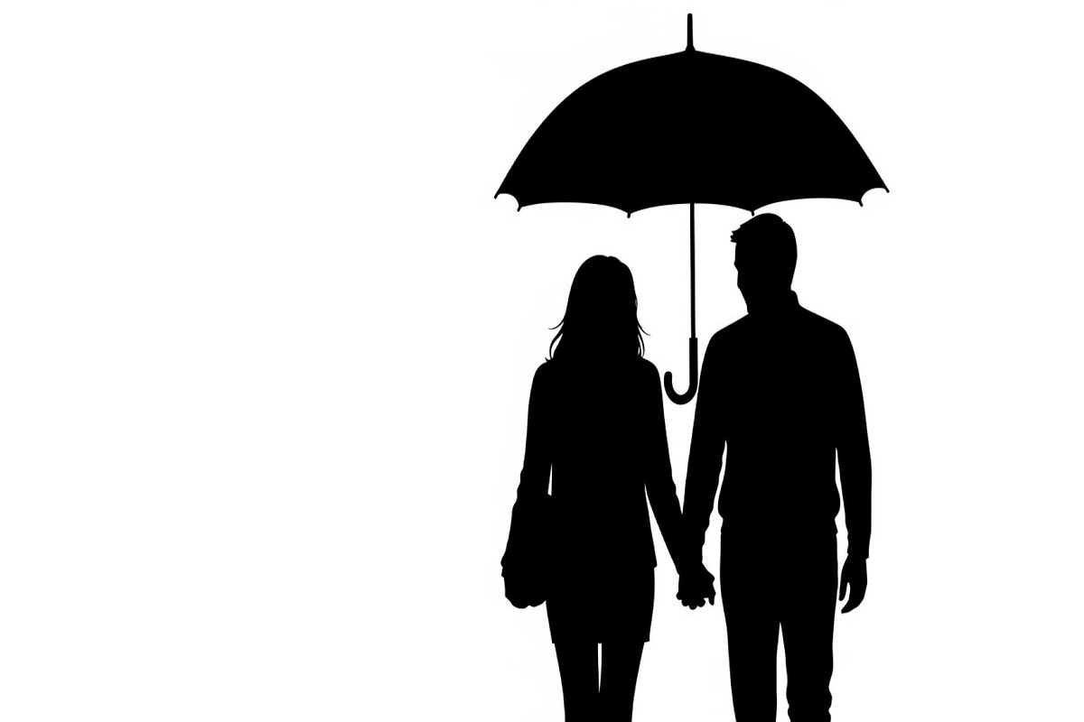 50 Couple Umbrella Silhouette Bundle, an Illustration by Designs_River (Photo 4 of 51)