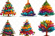 Christmas Tree Clipart, an Illustration by Black Bird Studio (Thumbnail 3 of 6)