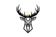 Artistic Geometric Deer Head Bundle, an Illustration by yasushie (Thumbnail 7 of 31)