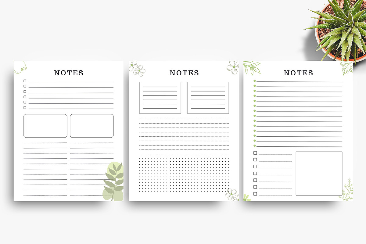 Digital Notebook Pages, a Stationery Template by Ultimate Template Shop (Photo 4 of 8)