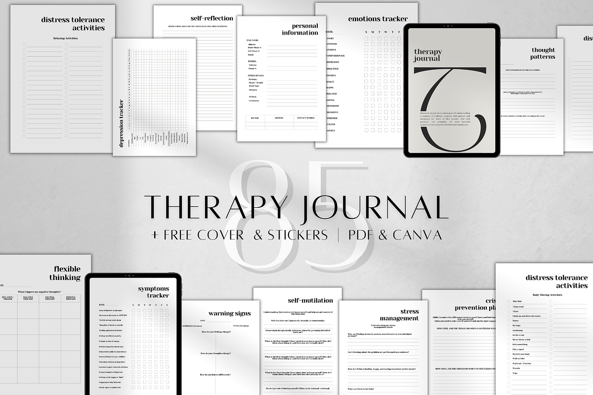 Therapy Journal Printable, a Stationery Template by BRANDcontent (Photo 1 of 6)