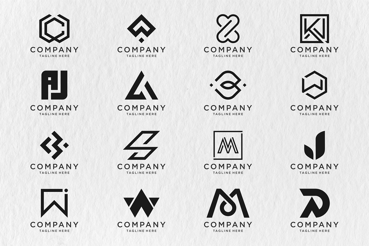 monogram logo design - SVG file, a Branding & Logo Template by BARONSTD (Photo 1 of 17)