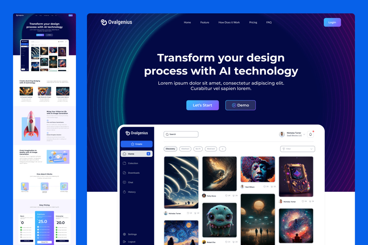AI Generate Image Web Landing Page, a Landing Page Template by UICreative (Photo 3 of 3)