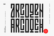 Arcoqeh - Tall Modern Font, a Sans Serif Font by suhadidesign (Thumbnail 2 of 13)