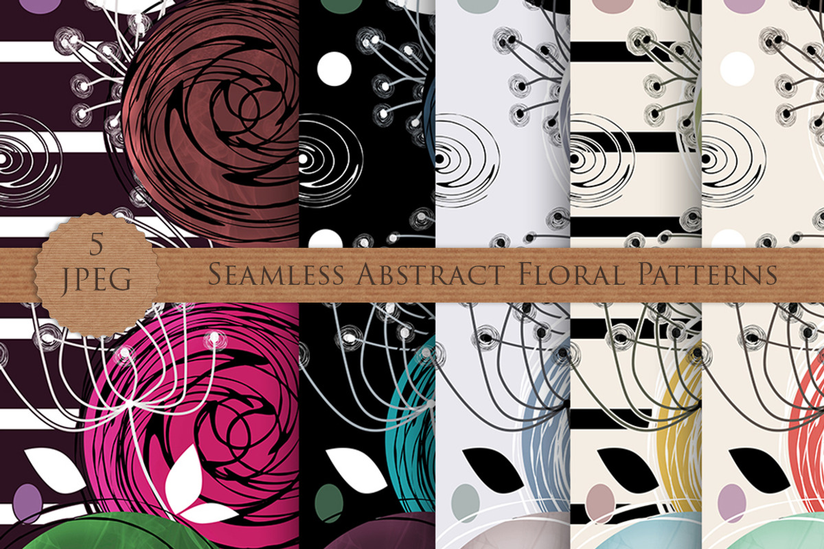 FLORAL abstract seamless pattern, a Pattern Graphic by Futurel (Photo 1 of 4)