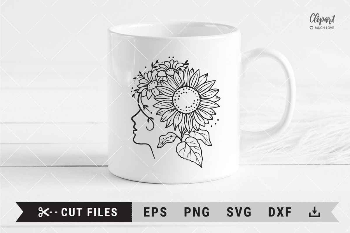 Sunflower SVG, DXF, PNG, Cut file, an Illustration by ClipartMuchLove (Photo 7 of 11)