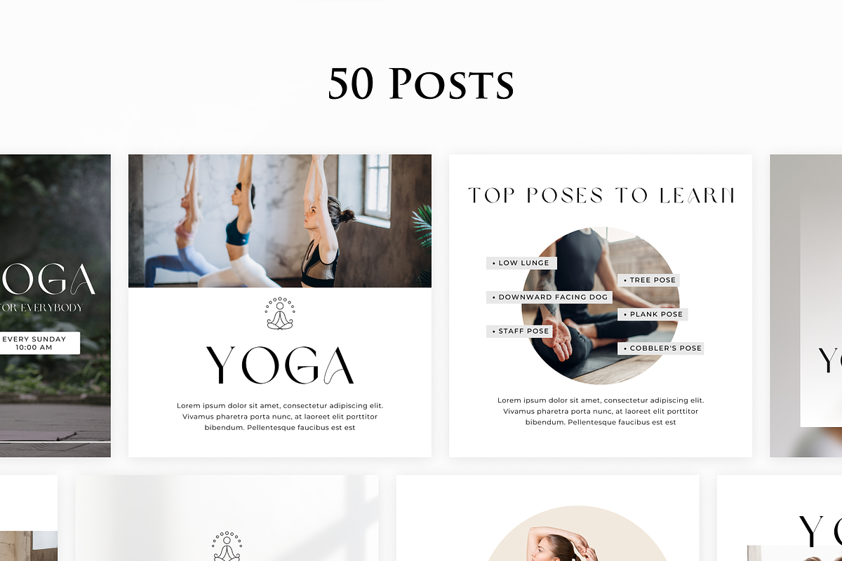 Yoga Canva InstagramTemplates, a Social Media Template by VeliusCreativeStudio (Photo 3 of 8)