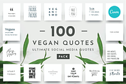 100 Vegan & Vegetarian Food Quotes, a Social Media Template by Delightful Design (Thumbnail 1 of 5)