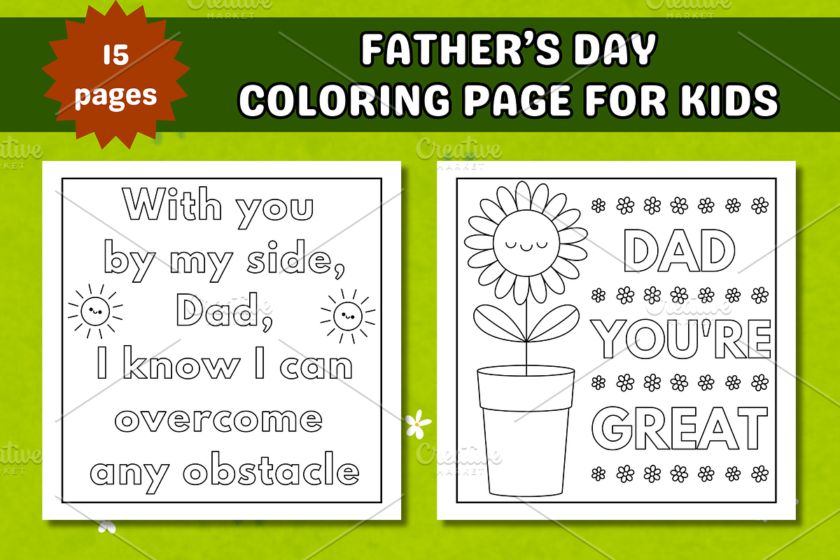 Father's Day Coloring Page For Kids, a Person Illustration by Salaly (Photo 4 of 4)
