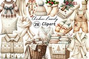 Neutral Christmas Laundry Clipart, an Illustration by Creative Art (Thumbnail 1 of 6)