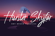 Hunter Skyfar- Dry Brush Script, a Script Font by FHFont (Thumbnail 1 of 12)