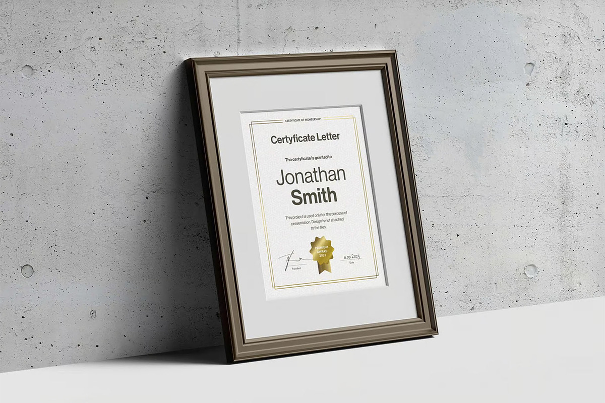 Letter Certificate Partout Mockup, an Advertising Mockup by Se٧enStudio (Photo 4 of 9)