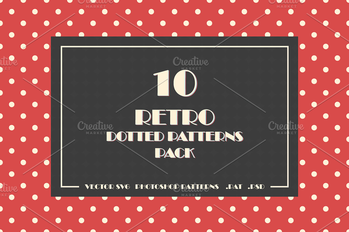 Retro Dotted Patterns, a Pattern Graphic by Mark Borbely (Photo 1 of 4)
