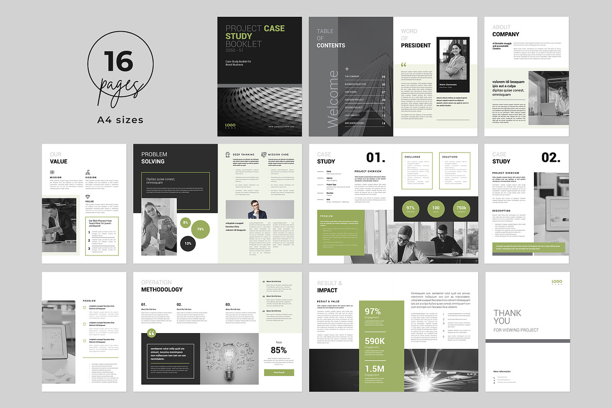 Multipurpose Case Study Template, a Brochure Template by Niofix (Photo 8 of 9)