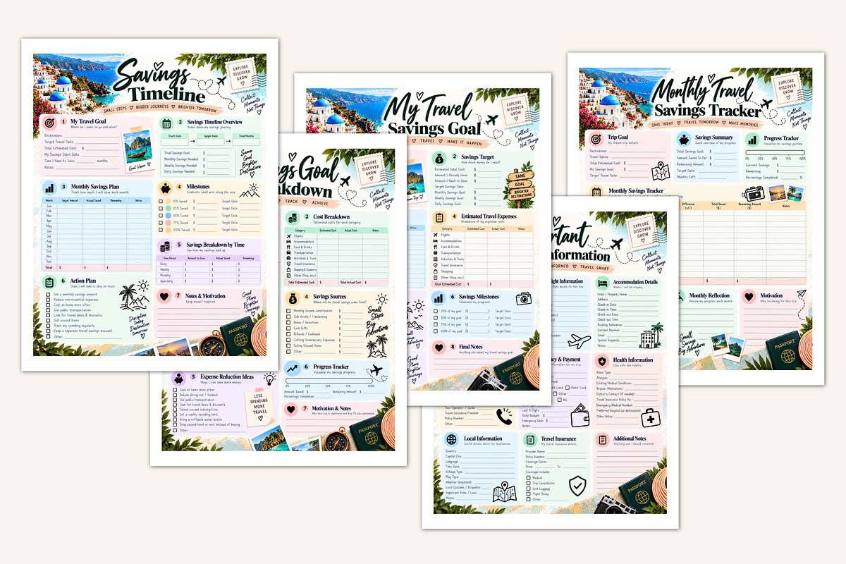ravel Savings Workbook, a Stationery Template by Designmela01 (Photo 3 of 5)