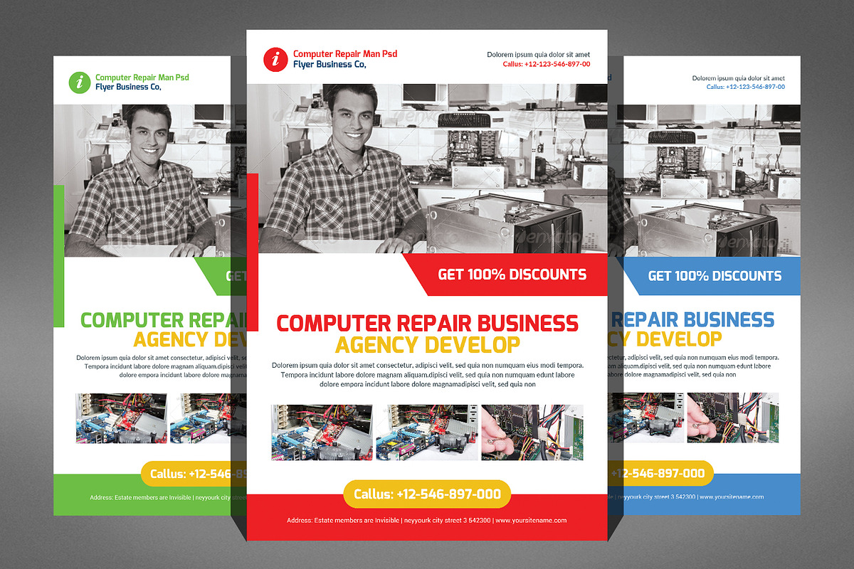 Global Business Flyers Bundle, a Flyer Template by Graphic Templates (Photo 3 of 6)