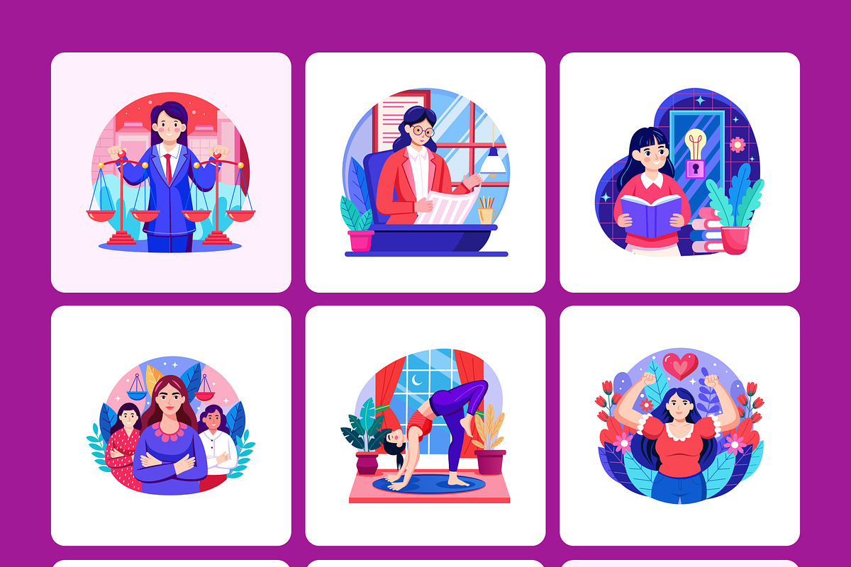 Women Day Illustrations Set, a Person Illustration by Brickclay (Photo 11 of 13)