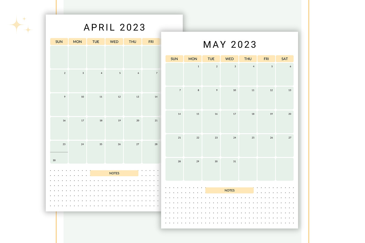 Minimalist Monthly Planner 2023, a Stationery Template by CreativeBundlex (Photo 2 of 4)