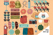 Road Trip Clipart | Summer Clip Art, an Object Illustration by GlamArtZhanna (Thumbnail 2 of 4)
